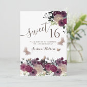 Botervliegenbloemtuin, zoet, zestien uitnodiging (Staand voorkant)