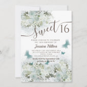 Botervliegenbloemtuin, zoet, zestien uitnodiging (Voorkant)