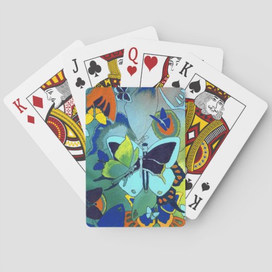 Botervliegencollage Poker-speelkaarten Pokerkaarten (Achterkant)