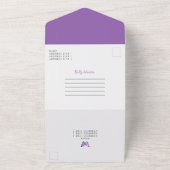 Botervliegend Baby shower - Eenvoudig minimalistis All In One Uitnodiging (Buitenkant)