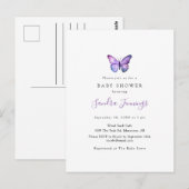 Botervliegend Baby shower - Eenvoudig minimalistis Briefkaart (Voorkant / Achterkant)