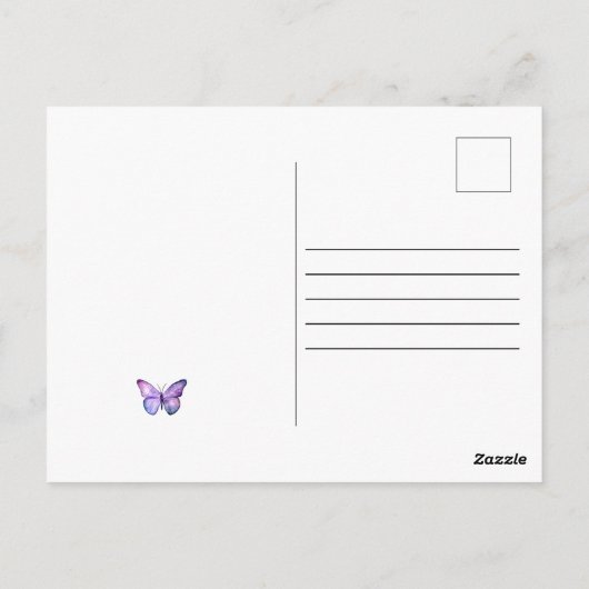 Botervliegend Baby shower - Eenvoudig minimalistis Briefkaart (Achterkant)