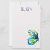 Botervliegenkunst waterverf briefpapier (Voorkant)