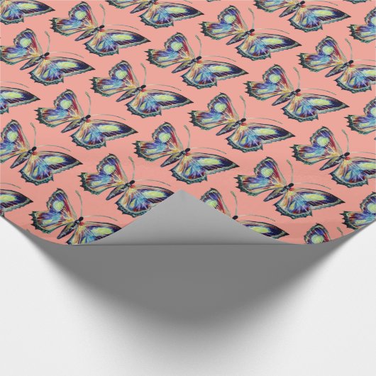 Botervliegenkunst waterverf cadeaupapier (Hoek)