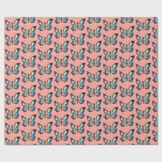 Botervliegenkunst waterverf cadeaupapier (Vlak)