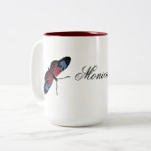 Botervliegenlente Tweekleurige Koffiemok (Voorkant links)