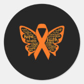 Botervliegenleukemie Bewustheid Ronde Sticker (Voorkant)