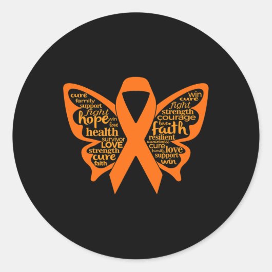 Botervliegenleukemie Bewustheid Ronde Sticker (Voorkant)