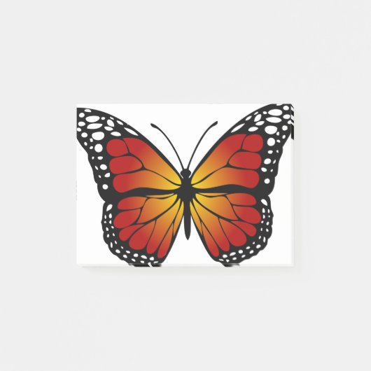 Botervliegenmonarch Abstracte artistieke kunst Post-it® Notes (Voorkant)