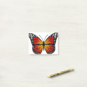Botervliegenmonarch Abstracte artistieke kunst Post-it® Notes (Op bureau)