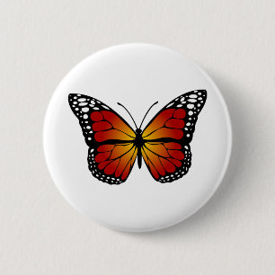 Botervliegenmonarch Abstracte artistieke kunst Ronde Button 5,7 Cm