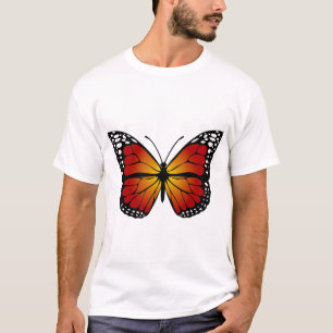 Botervliegenmonarch Abstracte artistieke kunst T-shirt