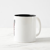 Botervliegenmonarch Abstracte artistieke kunst Tweekleurige Koffiemok (Voorkant rechts)