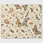 Botervliegenontwerp Cadeaupapier (Vlak)