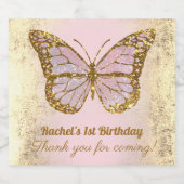 Botervliegenontwerp Sparkling Wijnetiket (Enkel label)