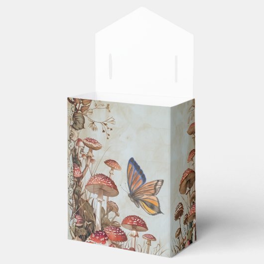 Botervliegenpaddenstoel Natuur Baby shower Bedankdoosjes (Geopend)