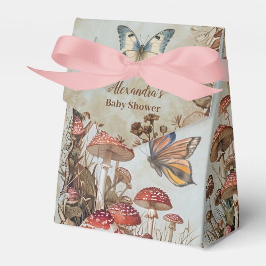 Botervliegenpaddenstoel Natuur Baby shower Bedankdoosjes (Voorkant Zijde)