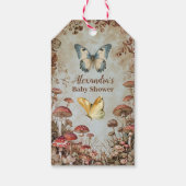 Botervliegenpaddenstoel Natuur Baby shower Cadeaulabel (Achterkant)