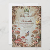 Botervliegenpaddenstoel Natuur Baby shower Kaart (Voorkant)