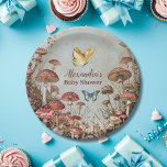 Botervliegenpaddenstoel Natuur Baby shower Papieren Bordje<br><div class="desc">Introductie van onze Butterfly Mushroom Woodland Natuur Baby shower Papier Borden! Verhoog uw baby shower met het thema bosgrond met onze Butterfly Mushroom Woodland Natuur Baby shower Paper Borden. Deze charmante borden hebben een prachtig ontwerp geïnspireerd op het betoverende bos, versierd met delicate vlinders, grillige paddenstoelen en weelderig groen. Perfect...</div>