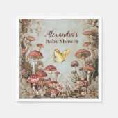 Botervliegenpaddenstoel Natuur Baby shower Servet (Voorkant)