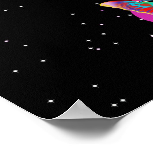 Botervliegenregenboog Poster (Hoek)