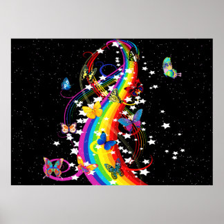 Botervliegenregenboog Poster
