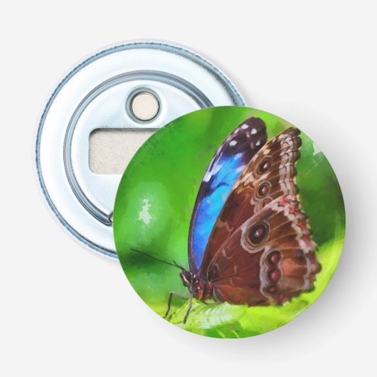 Botervliegenschilderij Button Flesopener (Voorkant)