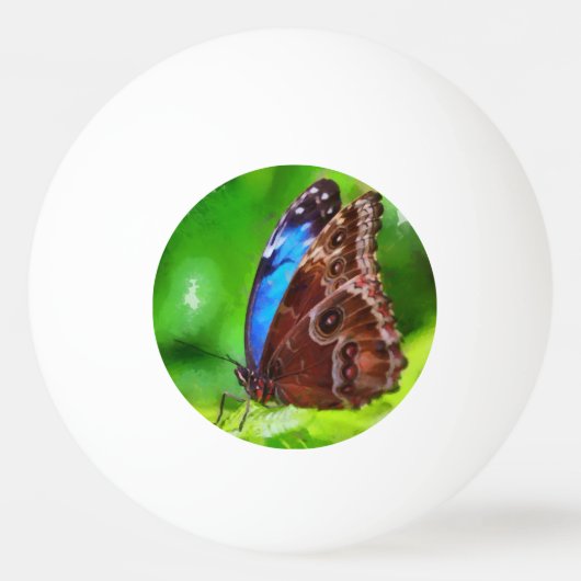 Botervliegenschilderij Pingpongbal (Achterkant)