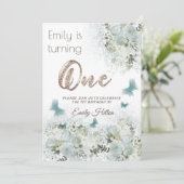 Botervliegentuin eerste verjaardag kaart (Staand voorkant)