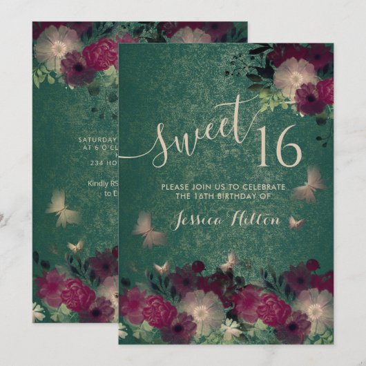 Botervliegentuin, zoet, zestien groen kaart (Voorkant / Achterkant)