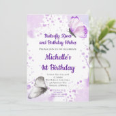 Botervliegenuitnodiging, eerste eerste eerste verj kaart (Staand voorkant)