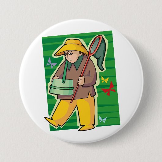 Botervliegenvanger Ronde Button 7,6 Cm (Voorkant)