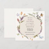 Botervliegenventilator Baby shower Kaart (Voorkant / Achterkant)