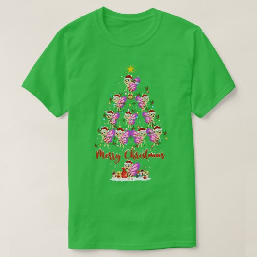 Botervlieger bij kerstmis met kerstmis t-shirt (Design voorkant)