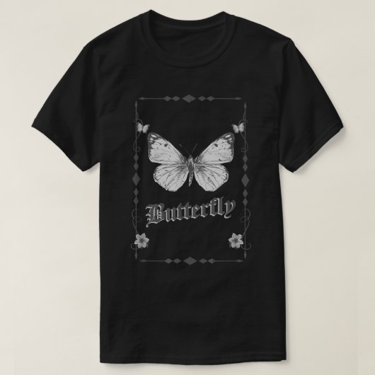 Botervlieger Fairycore Aesthetische Gothic Fairy G T-shirt (Design voorkant)