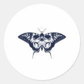 Botervlieger Ronde Sticker (Voorkant)