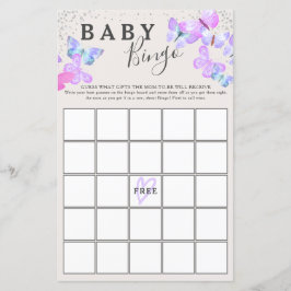 Botervliegers Boterfly Baby shower Bingo Game