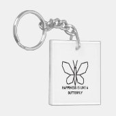 Botervliegers: Geluk is als een vlinder Sleutelhanger (Voorkant Links)