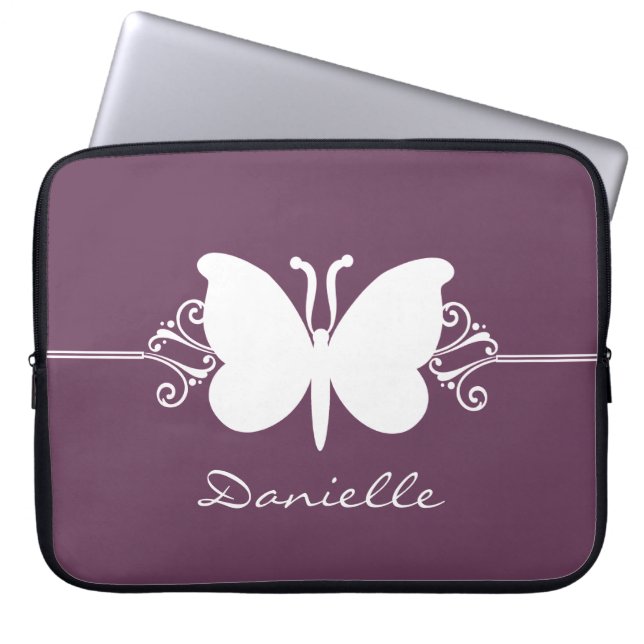 Botervliegers laptophoes, Paars Laptop Sleeve (Voorkant)