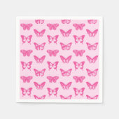 Botervliegers, lichtroze en fuchsie servetten (Voorkant)