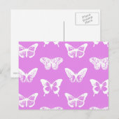 Botervliegers, orchidee en wit briefkaart (Voorkant / Achterkant)
