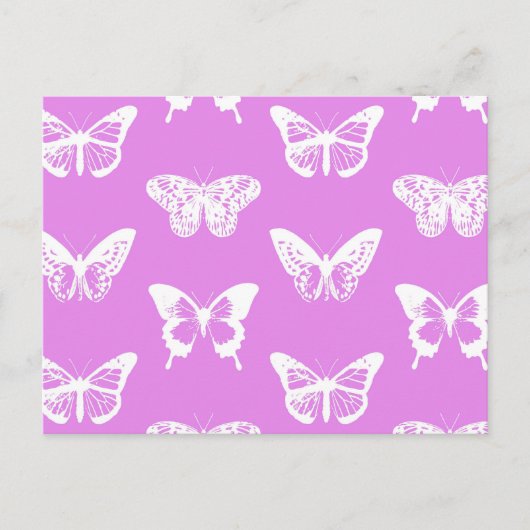 Botervliegers, orchidee en wit briefkaart (Voorkant)
