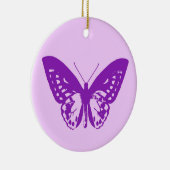 Botervliegers, orchidee, roze en violet keramisch ornament (Rechts)