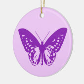Botervliegers, orchidee, roze en violet keramisch ornament (Links)