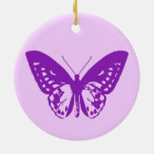 Botervliegers, orchidee, roze en violet keramisch ornament (Achterkant)