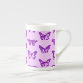 Botervliegers, orchidee, roze en violet porselein kop (Rechts)