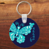 Botervliegers paarse blauw hemelsnaam sleutelhange sleutelhanger (Voorkant)