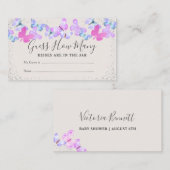 Botervliegers raden hoeveel Baby shower er aan Informatiekaartje (Voorkant / Achterkant)