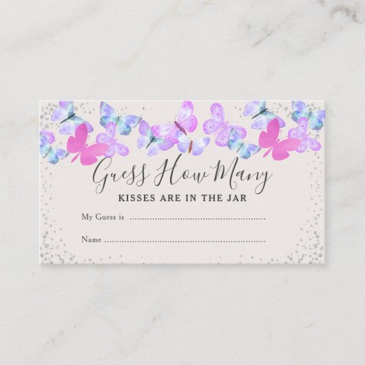 Botervliegers raden hoeveel Baby shower er aan Informatiekaartje (Voorkant)